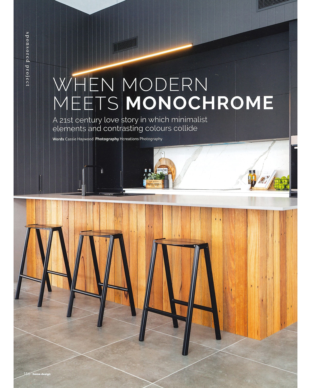 Studio Black Interiors featured in Home Design Magazine.