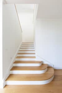 Entry Stairs. Interior design by Studio Black Interiors, Yarralumla residence, Canberra, Australia.