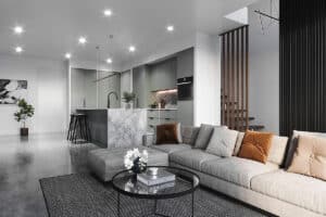 Dickson Development Canberra. Interior design by Studio Black Interiors. Modern town house development in the heart of the city.